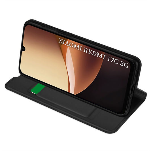 Capa para Xiaomi Redmi 17C 5G, Techsuit, Magskin Book, Preta