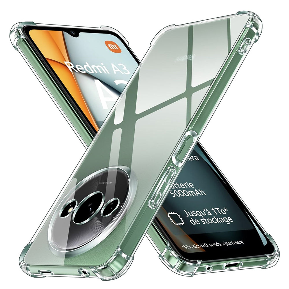 Capa para Xiaomi Redmi A3x / A3, Techsuit, Transparente à Prova de Choques, Transparente