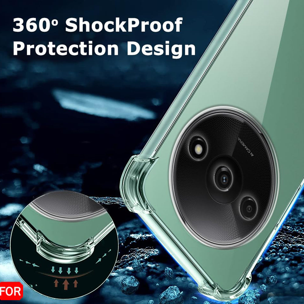 Capa para Xiaomi Redmi A3x / A3, Techsuit, Transparente à Prova de Choques, Transparente