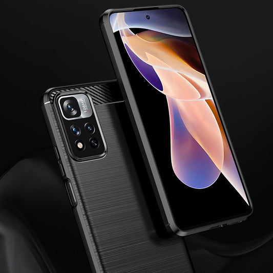 Capa para Xiaomi Redmi Note 11 Pro+ 5G, Techsuit, Carbono, Preta