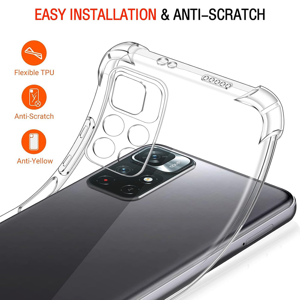 Capa para Xiaomi Redmi Note 11S / Note 11, Techsuit, Transparente à Prova de Choques