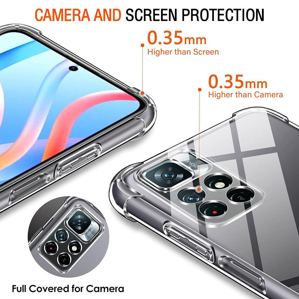 Capa para Xiaomi Redmi Note 11S / Note 11, Techsuit, Transparente à Prova de Choques