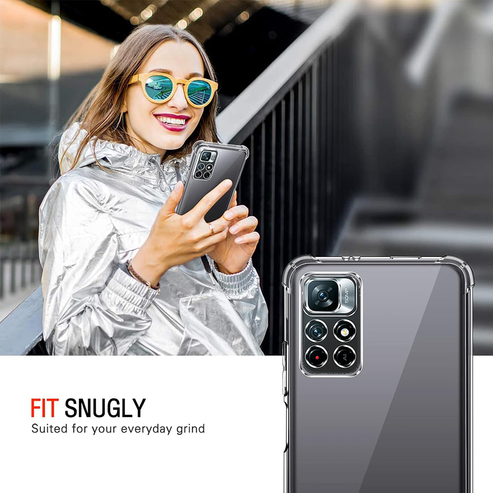 Capa para Xiaomi Redmi Note 11S / Note 11, Techsuit, Transparente à Prova de Choques