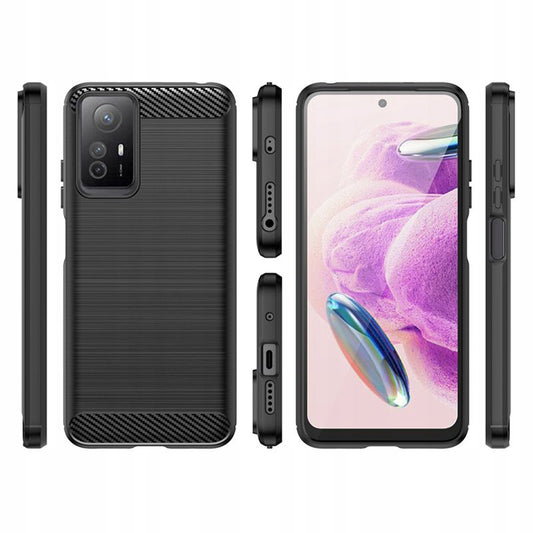 Capa para Xiaomi Redmi Note 12S, Techsuit, Carbono, Preta