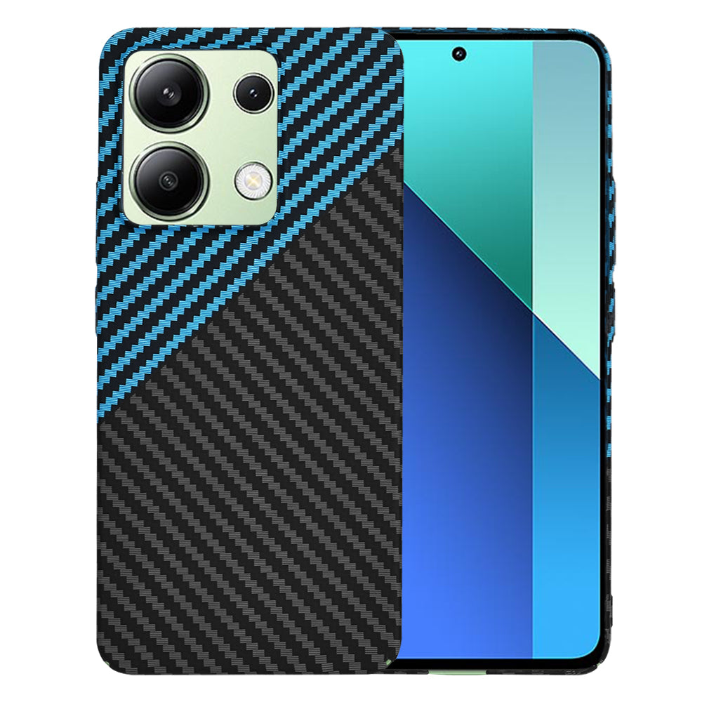 Capa para Xiaomi Redmi Note 13 4G, Techsuit, Carbonite FiberShell, Preto Azul