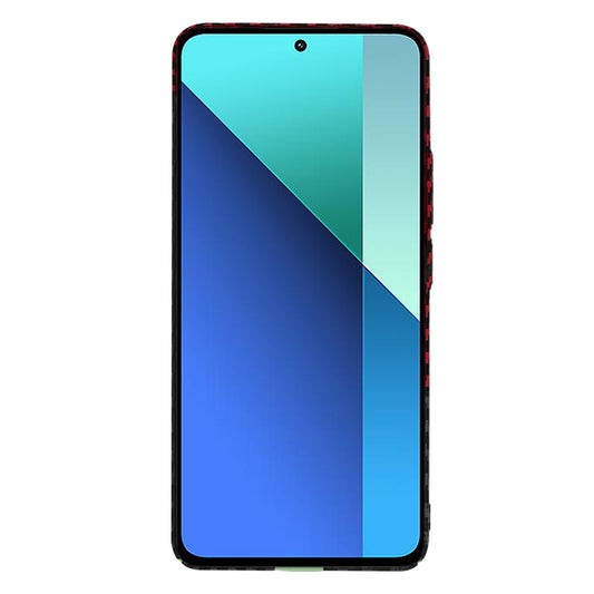 Capa para Xiaomi Redmi Note 13 4G, Techsuit, Carbonite FiberShell, Preto Vermelho