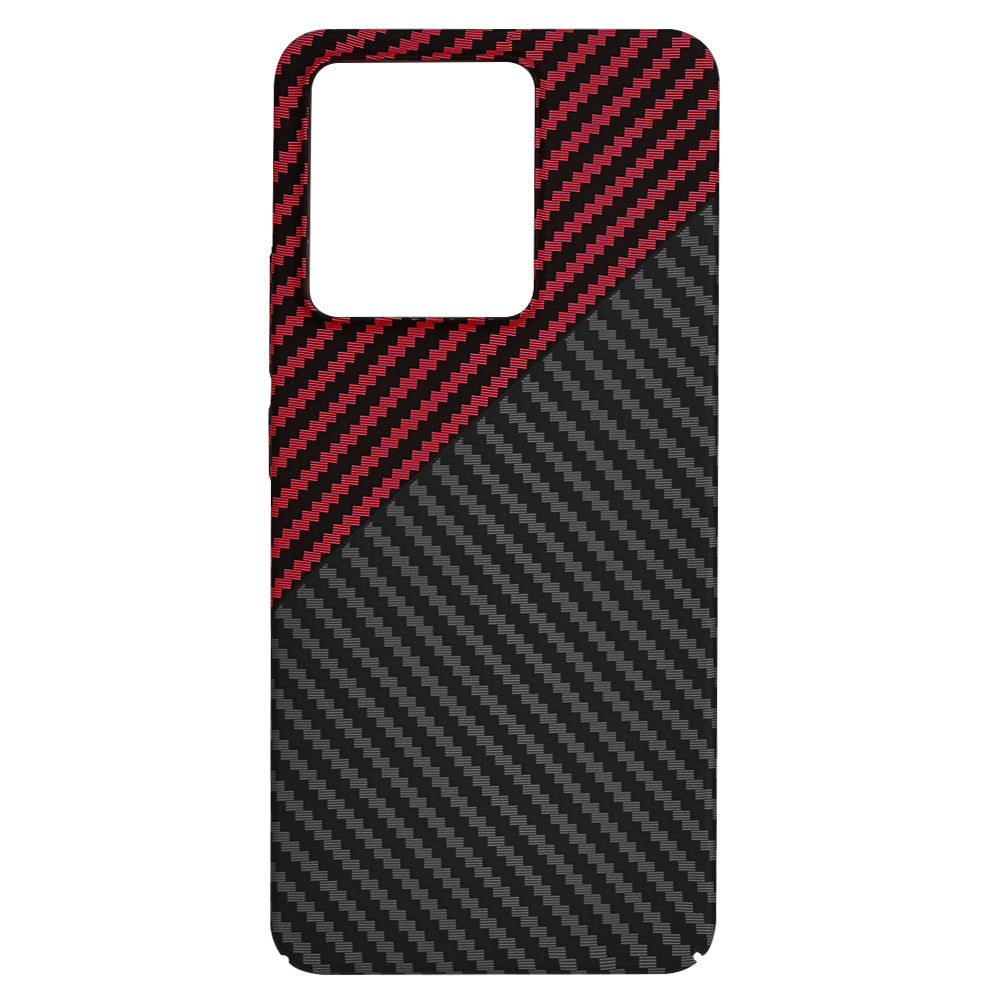 Capa para Xiaomi Redmi Note 13 4G, Techsuit, Carbonite FiberShell, Preto Vermelho