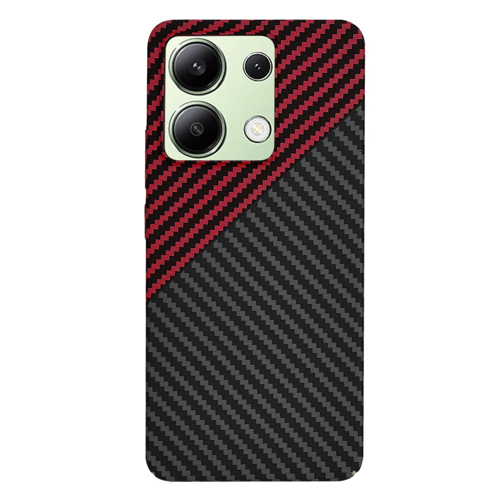 Capa para Xiaomi Redmi Note 13 4G, Techsuit, Carbonite FiberShell, Preto Vermelho