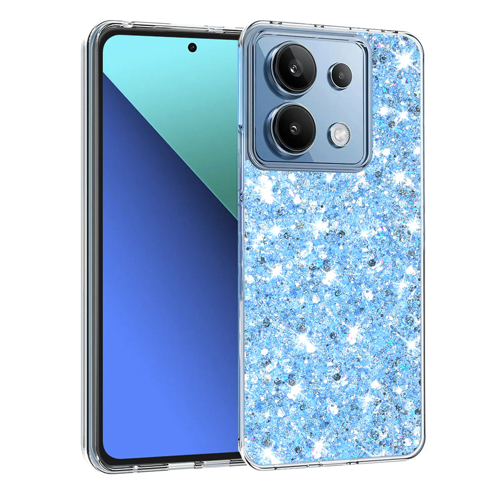 Capa para Xiaomi Redmi Note 13 4G, Techsuit, Glitter Brilhante, Azul