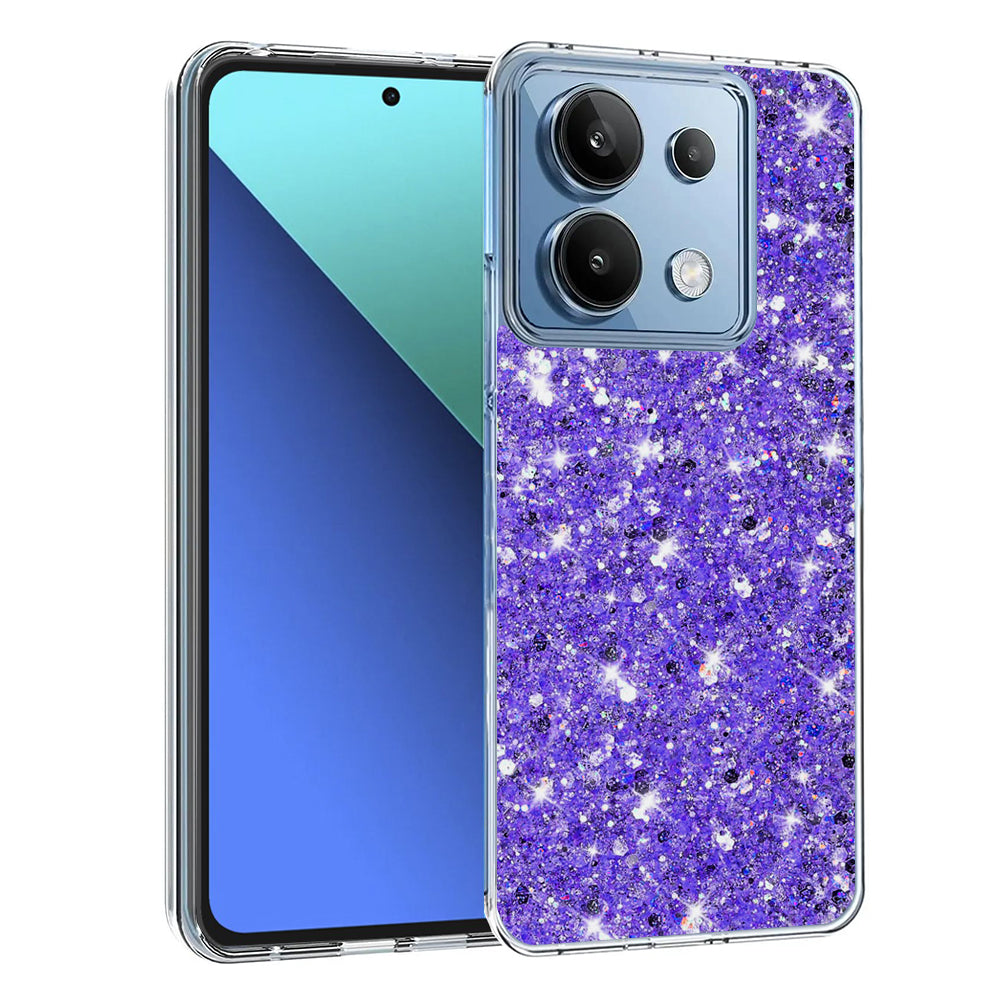 Capa para Xiaomi Redmi Note 13 4G, Techsuit, Glitter Brilhante, Roxo