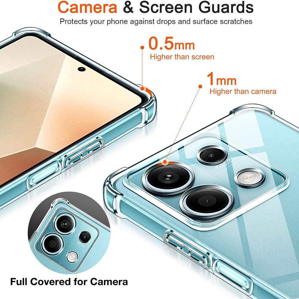 Capa para Xiaomi Redmi Note 13 5G, Techsuit, Shockproof Clear, Transparente