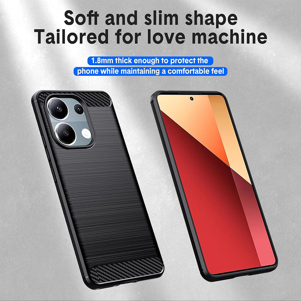 Capa para Xiaomi Redmi Note 13 Pro 4G / Poco M6 Pro 4G, Techsuit, Carbono, Preta