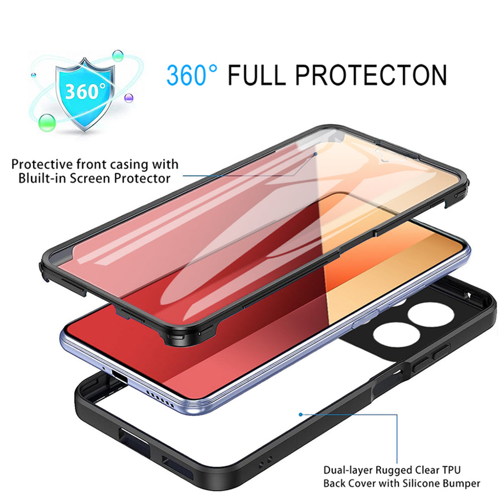 Capa para Xiaomi Redmi Note 13 Pro 4G / Poco M6 Pro 4G, Techsuit, ColorVerse 360, Preta