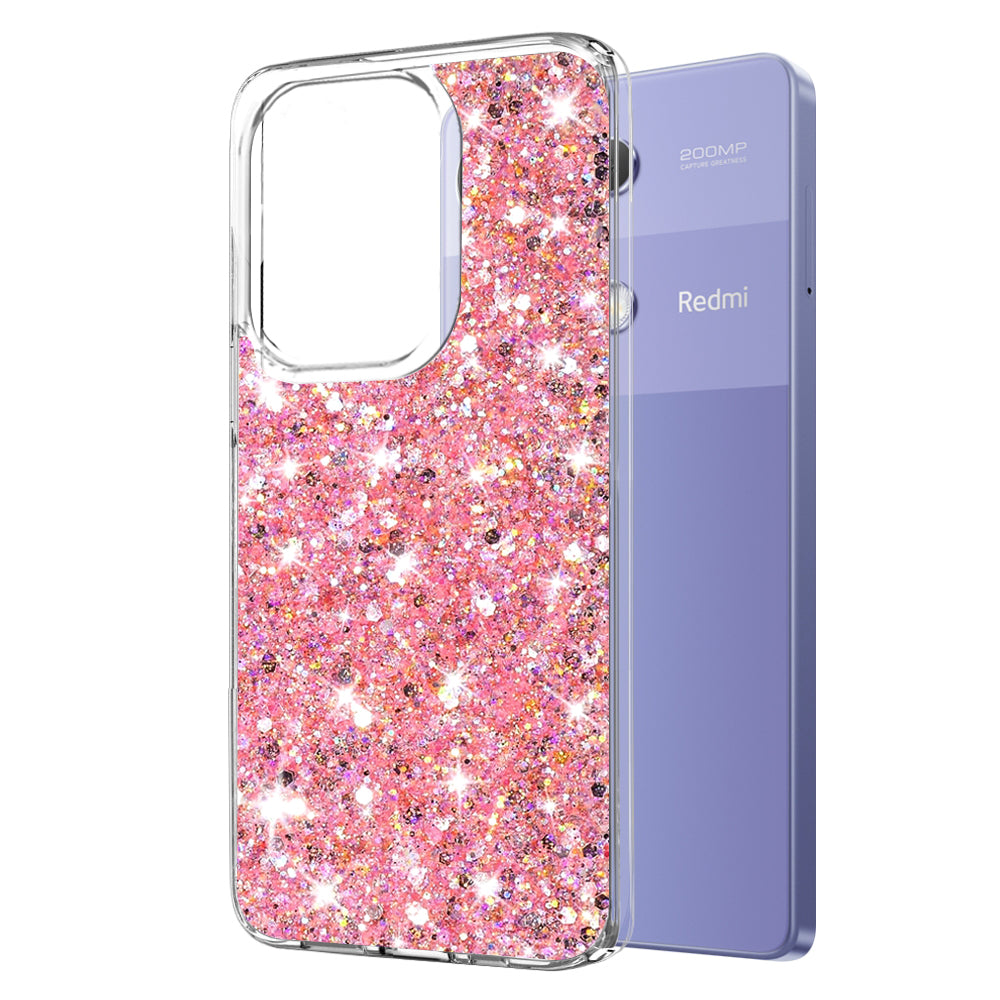 Capa para Xiaomi Redmi Note 13 Pro 4G / Poco M6 Pro 4G, Techsuit, Glitter Brilhante, Rosa