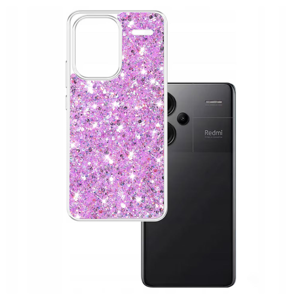 Capa para Xiaomi Redmi Note 13 Pro+, Techsuit, Glitter Brilhante, Magenta