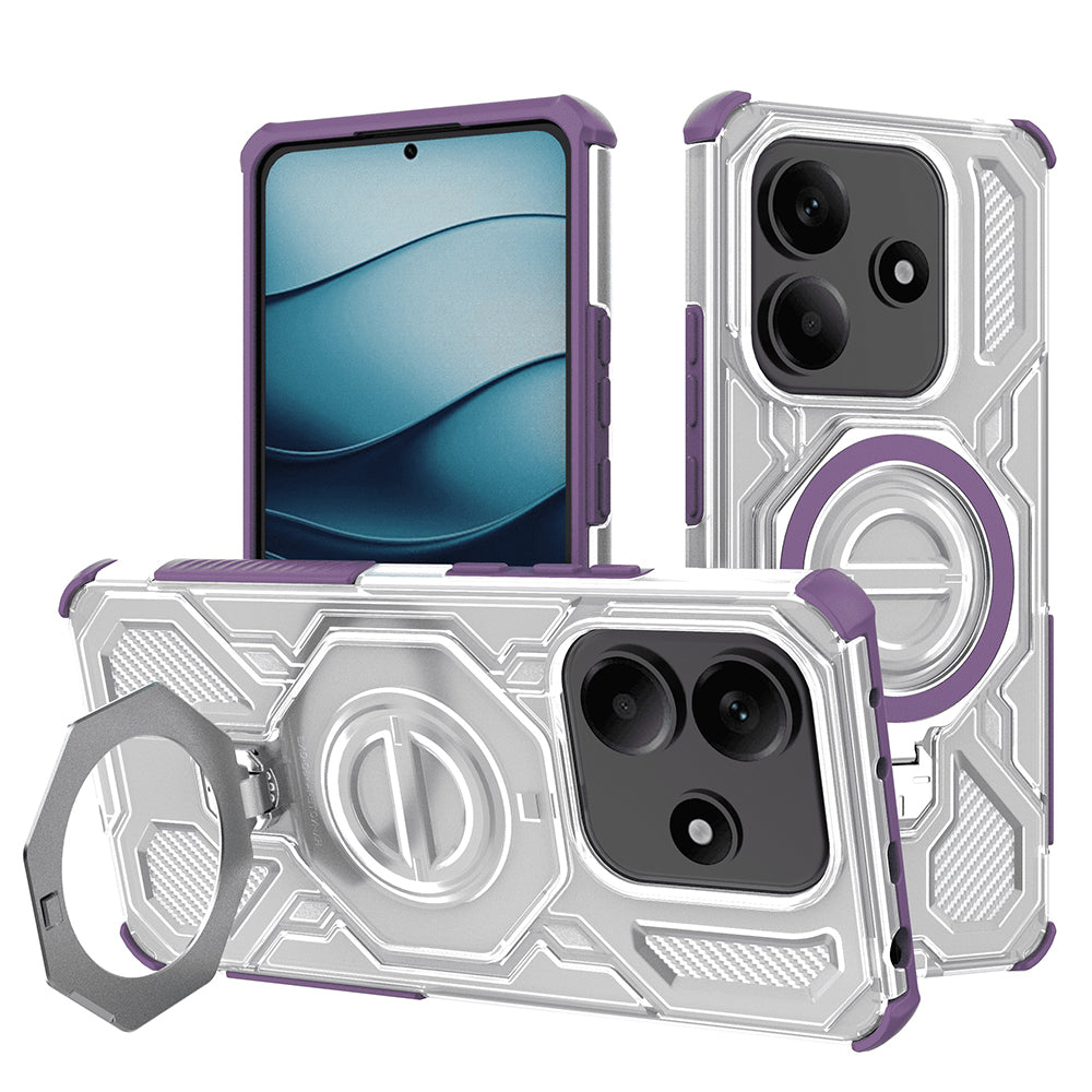Capa para Xiaomi Redmi Note 14 5G, Techsuit, Carbon Shield Pro, Roxo