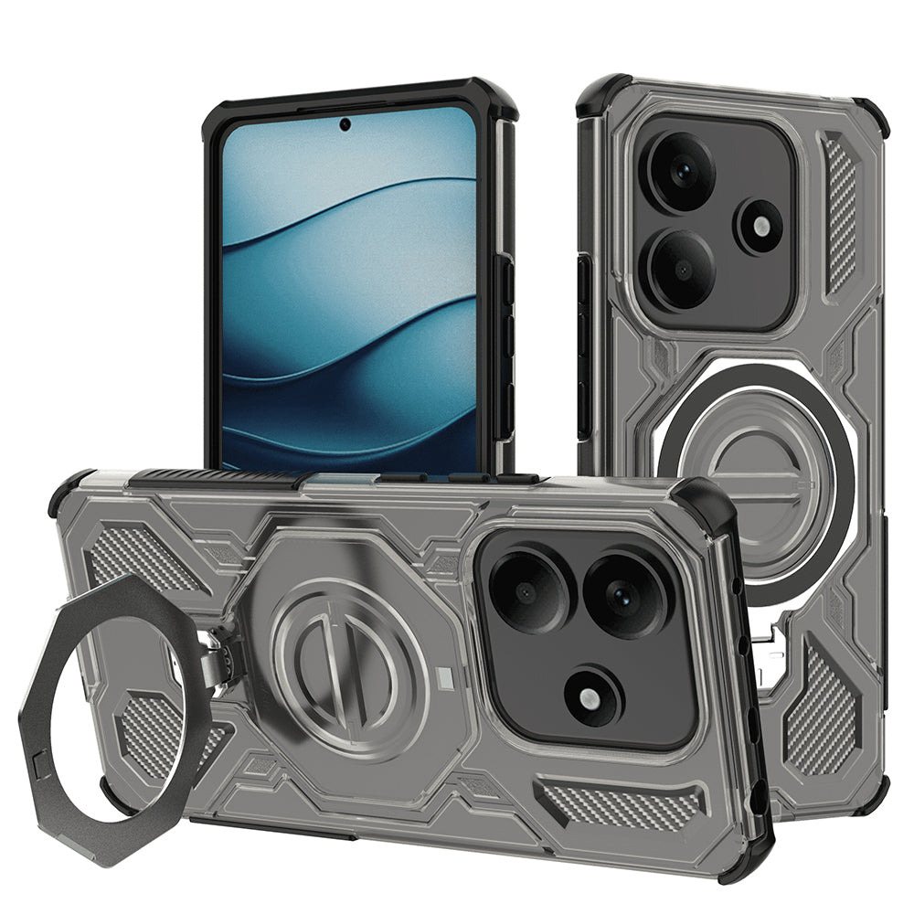 Capa para Xiaomi Redmi Note 14 5G, Techsuit, Carbon Shield Pro, Fumado