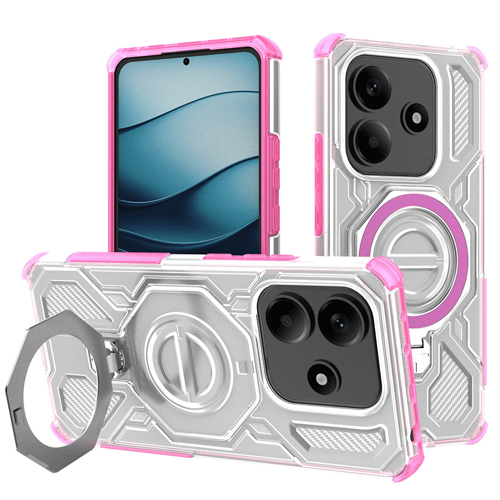 Capa para Xiaomi Redmi Note 14 5G, Techsuit, Carbon Shield Pro, Rosa