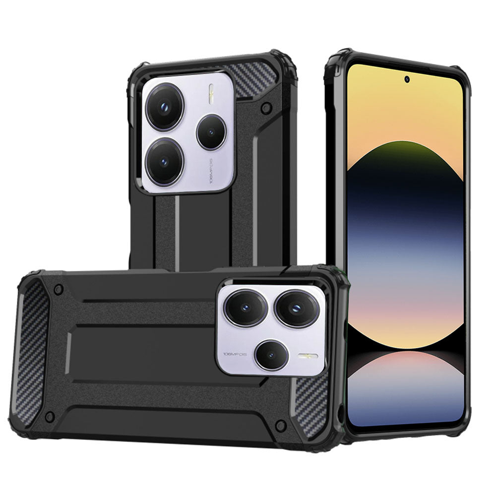 Capa para Xiaomi Redmi Note 14 5G, Techsuit, Hybrid Armor, Preta