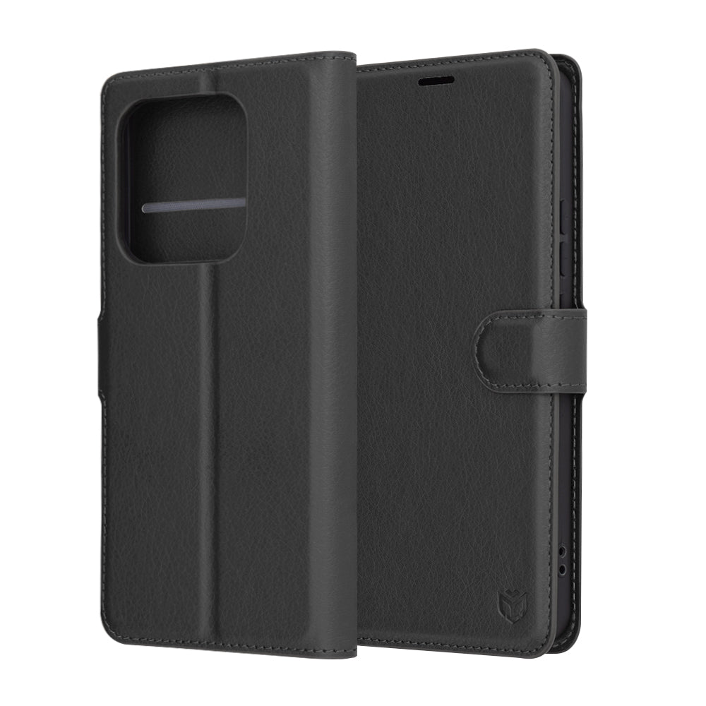 Capa para Xiaomi Redmi Note 14 5G, Techsuit, Leather Folio, Preta