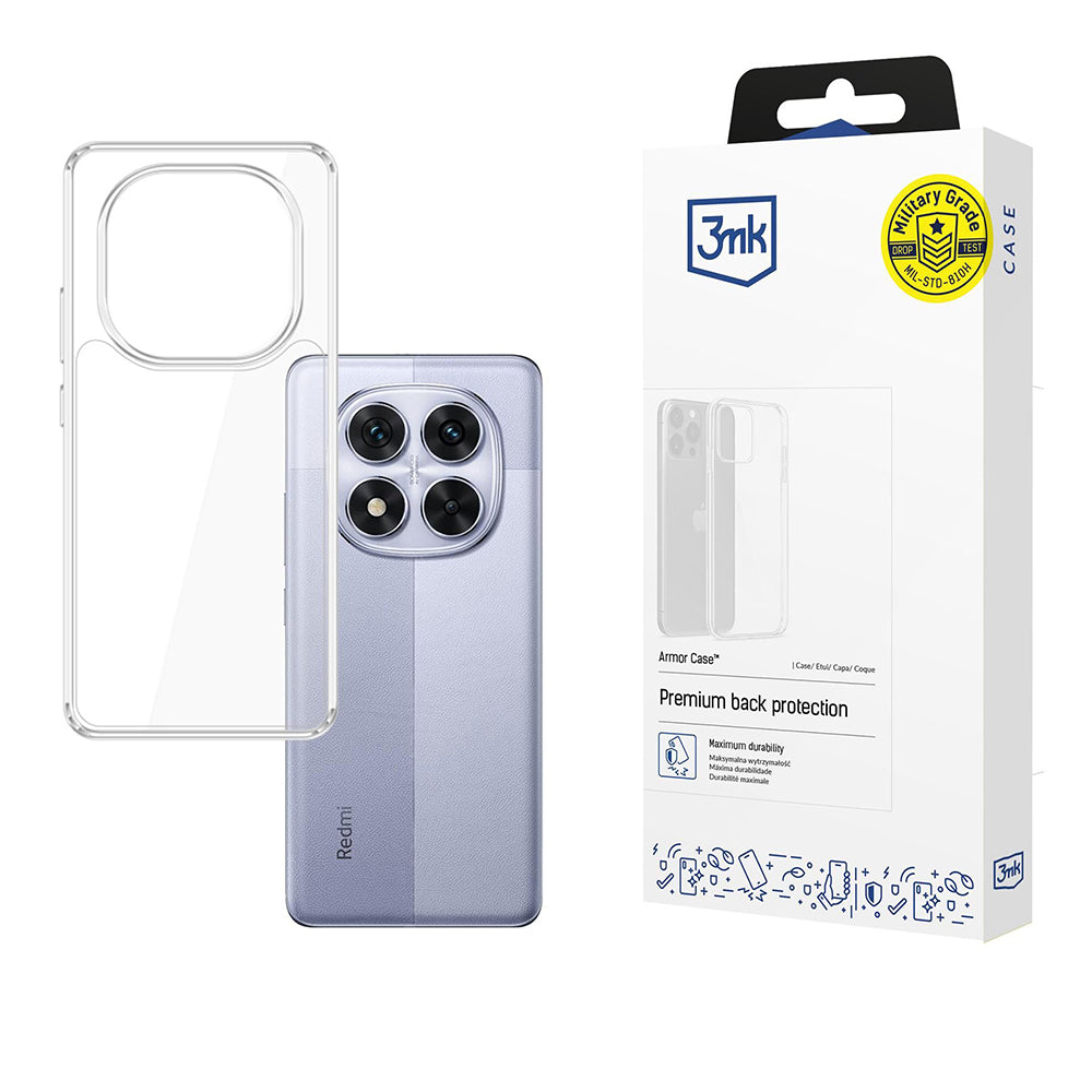 Capa para Xiaomi Redmi Note 14 Pro 4G / Note 14 Pro+ 5G / Note 14 Pro 5G, 3MK, Armor, Transparente