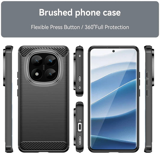 Capa para Xiaomi Redmi Note 14 Pro+ 5G, Techsuit, Carbono, Preta
