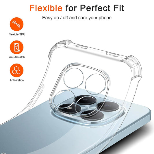 Capa para Xiaomi Redmi Note 15 Pro 4G, Techsuit, Shockproof Clear, Transparente