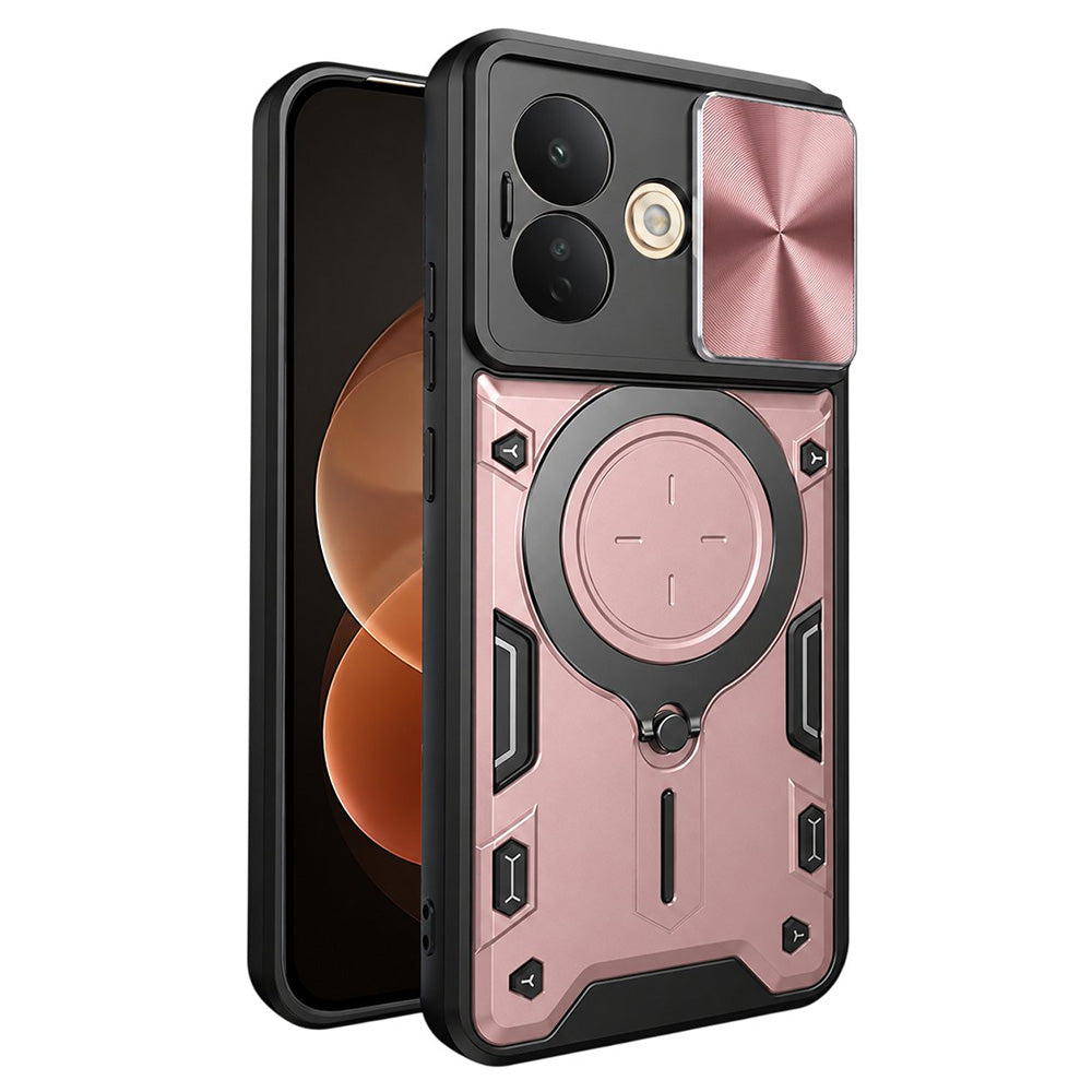 Capa para Xiaomi Redmi Note 17 Pro, Techsuit, CamGuard Pro, Rosa-dourada