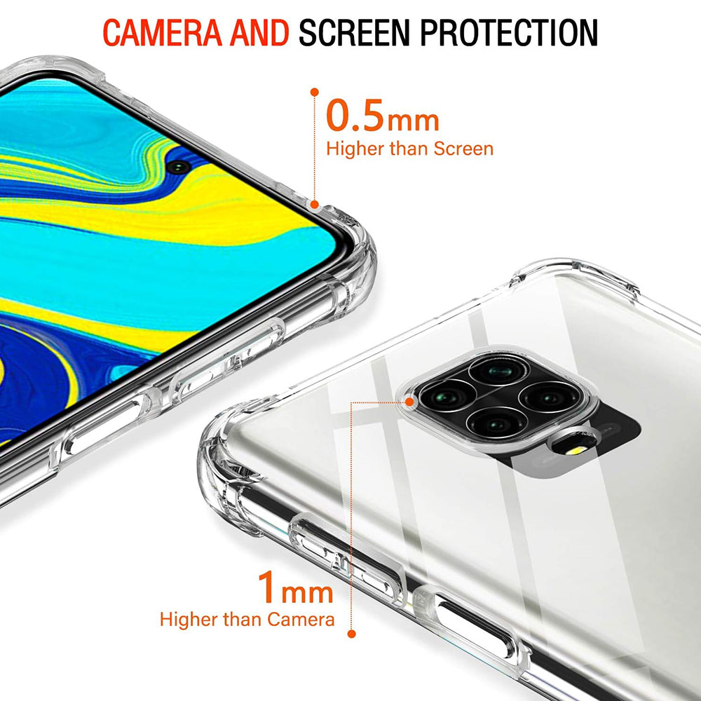 Capa para Xiaomi Redmi Note 9S / Note 9 Pro / Note 9 Pro Max, Techsuit, Transparente à Prova de Choques
