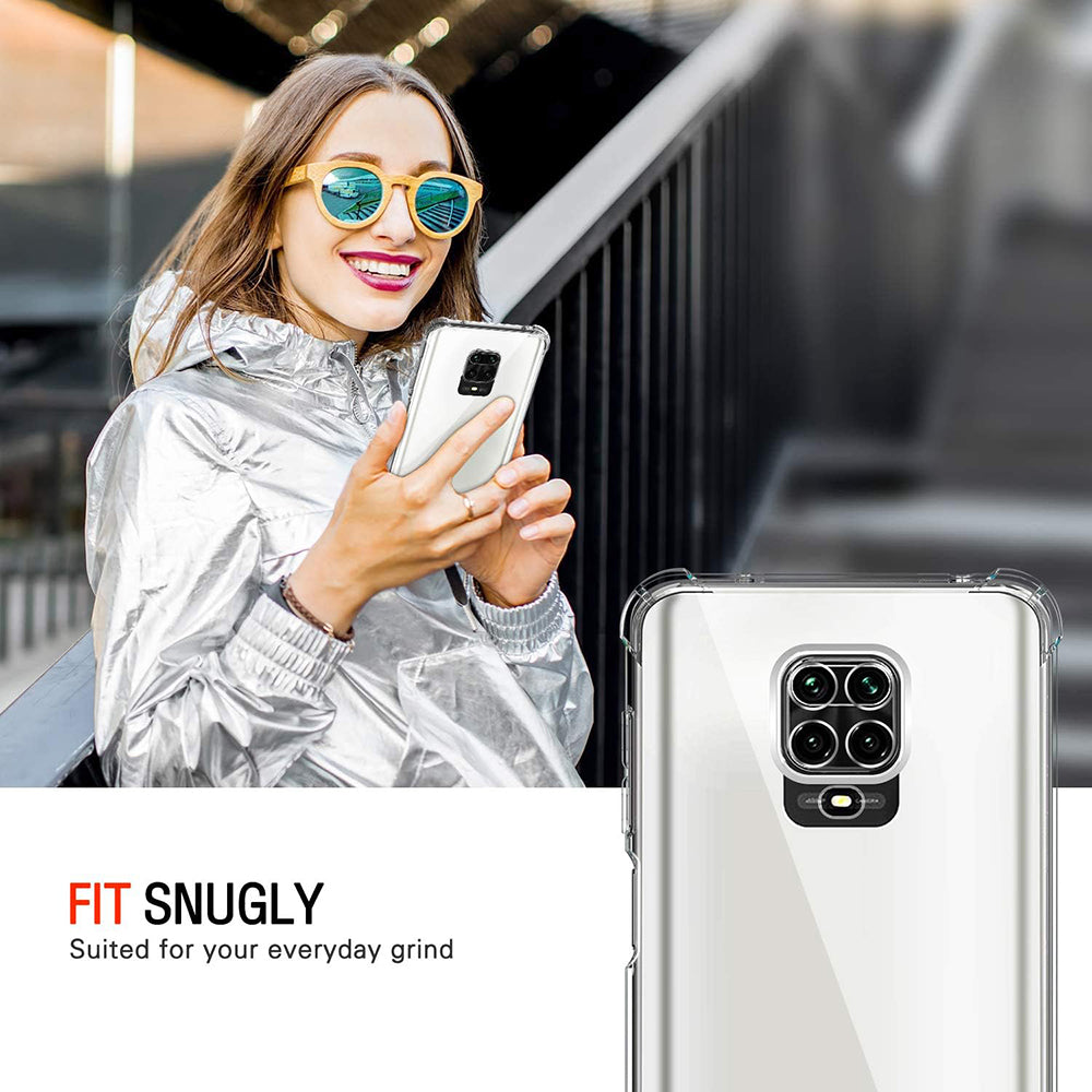 Capa para Xiaomi Redmi Note 9S / Note 9 Pro / Note 9 Pro Max, Techsuit, Transparente à Prova de Choques