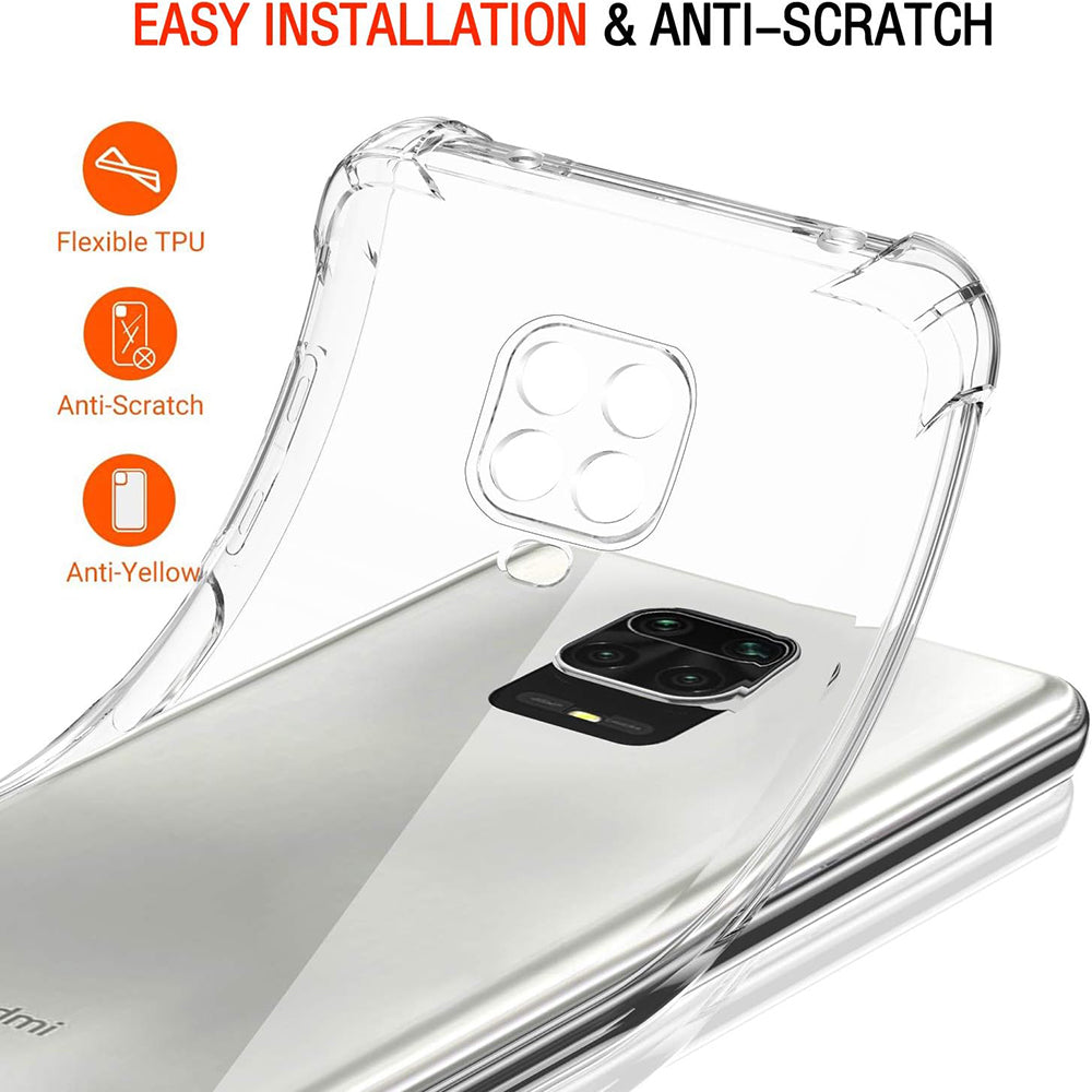 Capa para Xiaomi Redmi Note 9S / Note 9 Pro / Note 9 Pro Max, Techsuit, Transparente à Prova de Choques