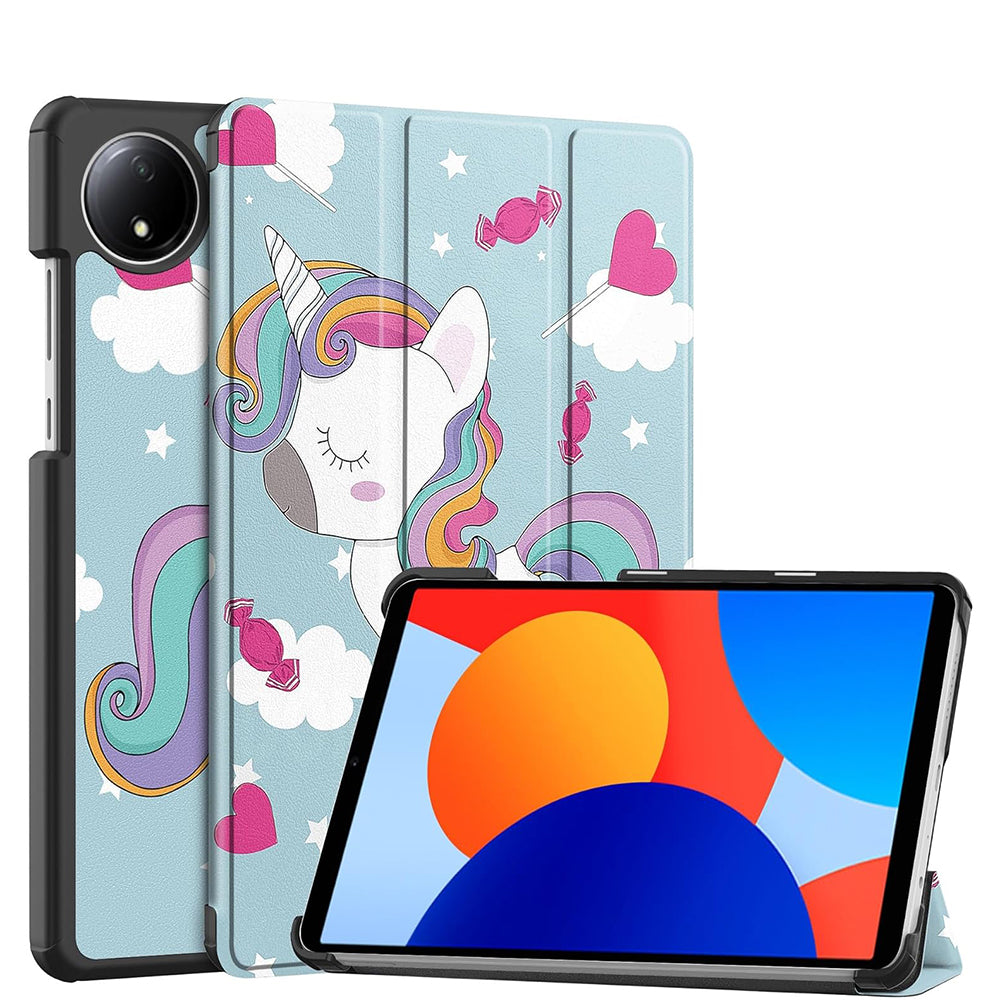 Capa para Xiaomi Redmi Pad SE 8.7, Techsuit, FoldPro Unicorn, Multicolor