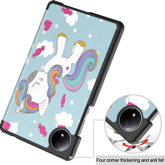 Capa para Xiaomi Redmi Pad SE 8.7, Techsuit, FoldPro Unicorn, Multicolor
