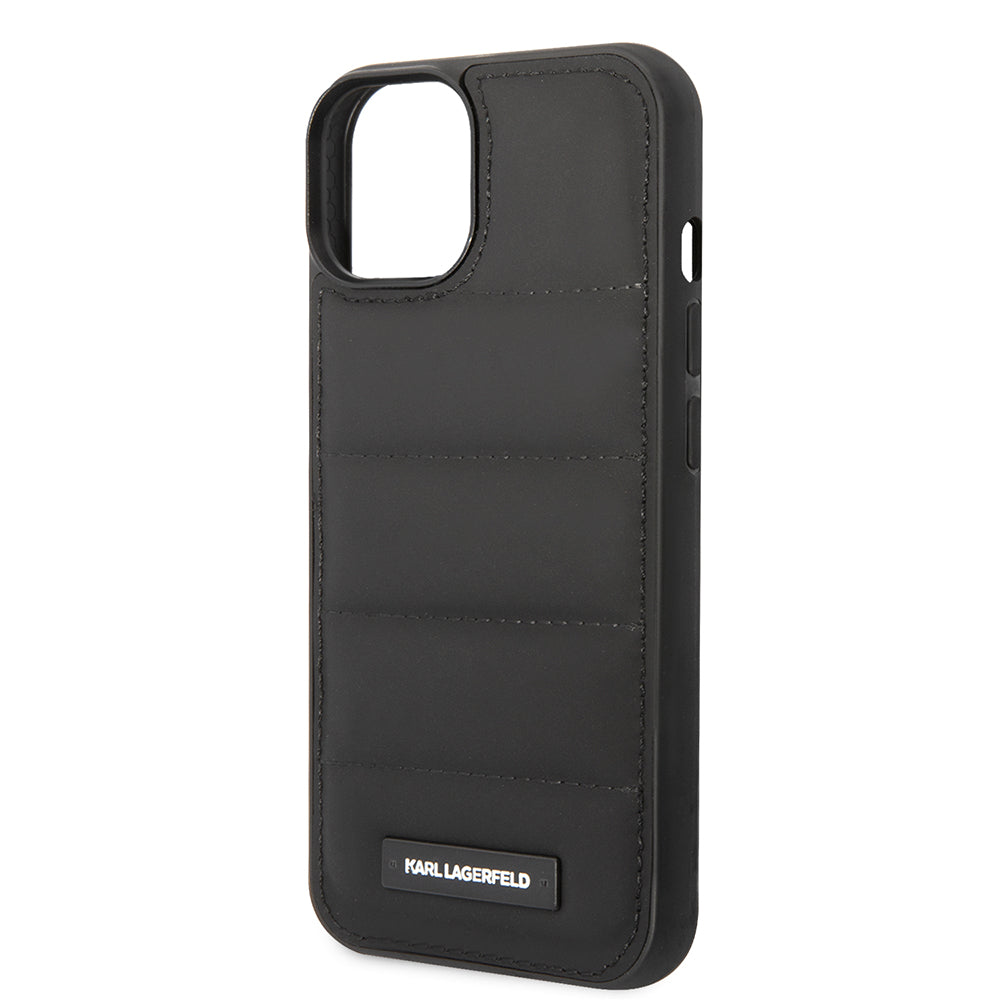 Capa para Apple iPhone 14 Plus, Karl Lagerfeld, Quilted Puffy Metal Logo, Preta