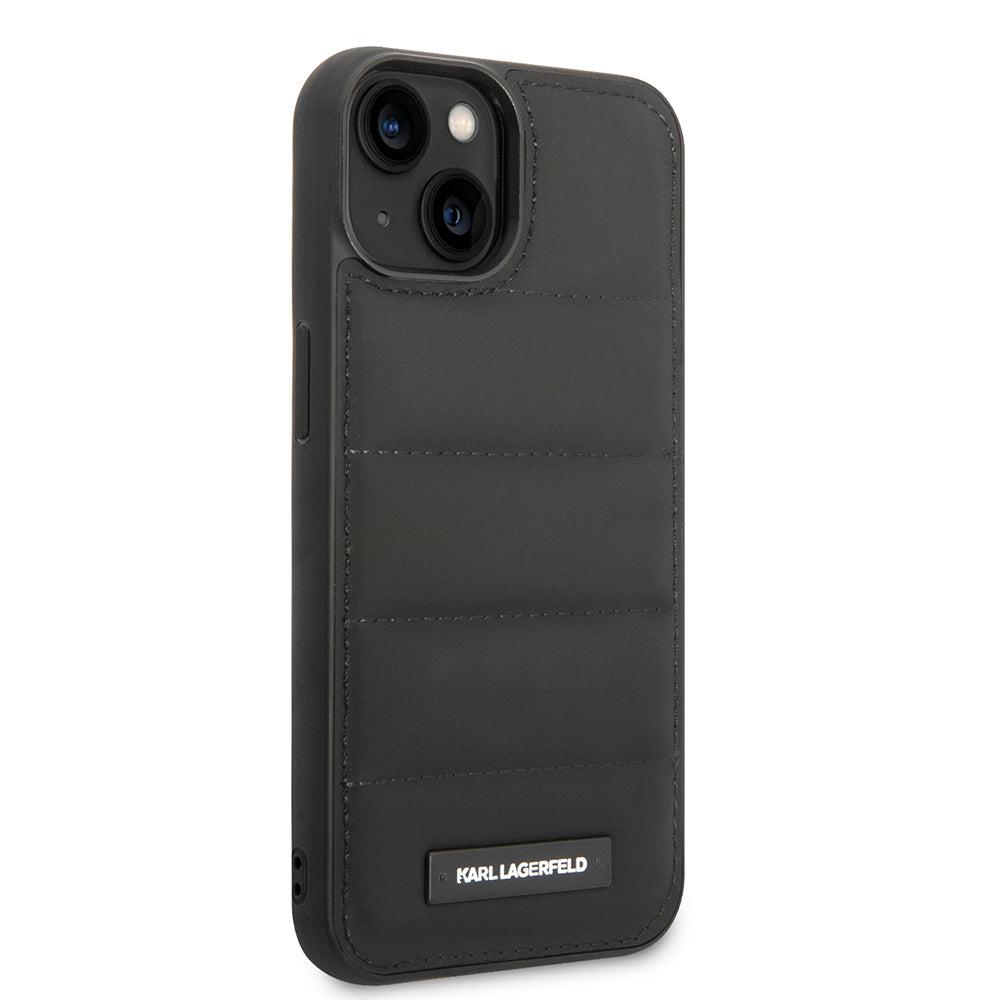 Capa para Apple iPhone 14 Plus, Karl Lagerfeld, Quilted Puffy Metal Logo, Preta