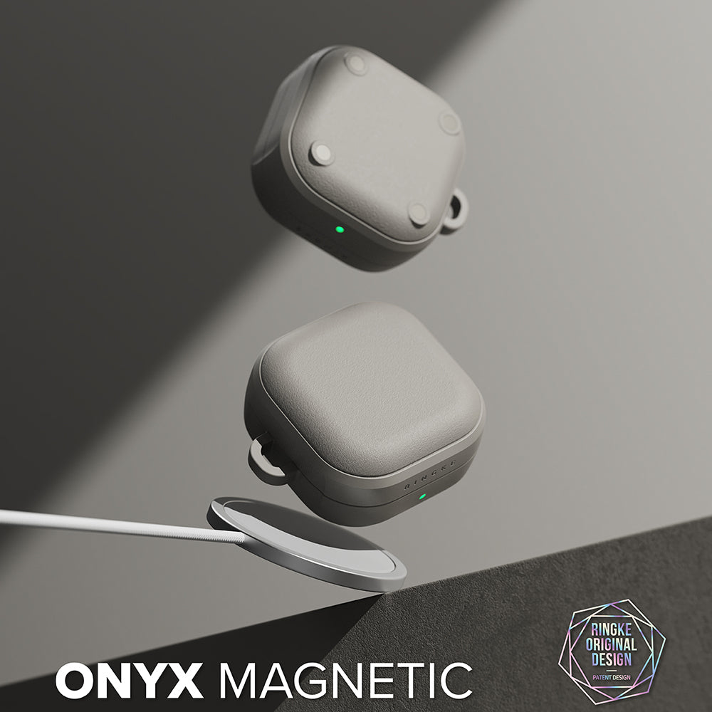 Capa Ringke Onyx Magnética para Samsung Galaxy Buds4 / Buds4 Pro, Cinzento