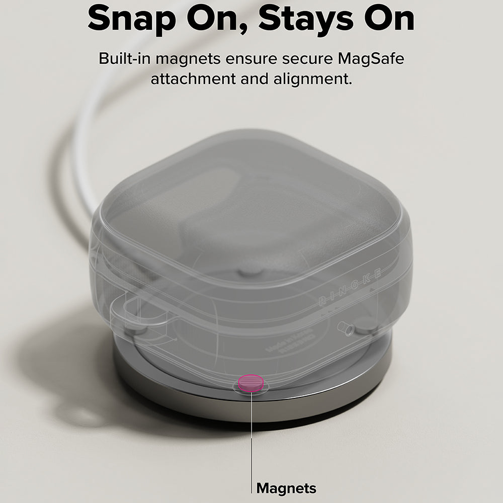 Capa Ringke Onyx Magnética para Samsung Galaxy Buds4 / Buds4 Pro, Cinzento