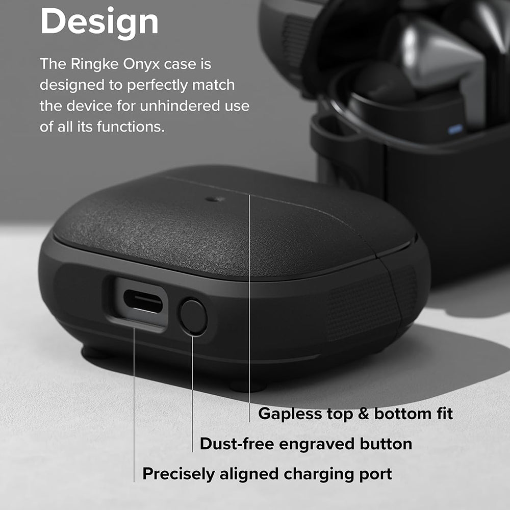 Ringke Onyx Case for Samsung Galaxy Buds3 FE / Buds3 Pro / Buds3, Black