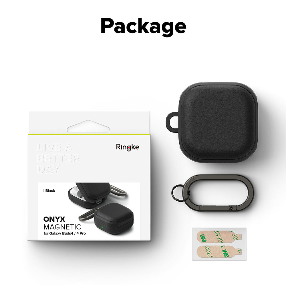 Capa Ringke Onyx Magnética para Samsung Galaxy Buds4 / Buds4 Pro, Preta