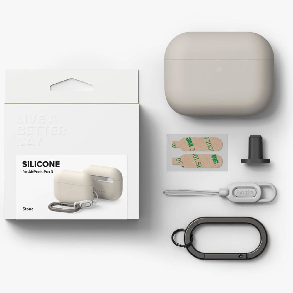 Capa Ringke para Apple AirPods Pro 3, Creme