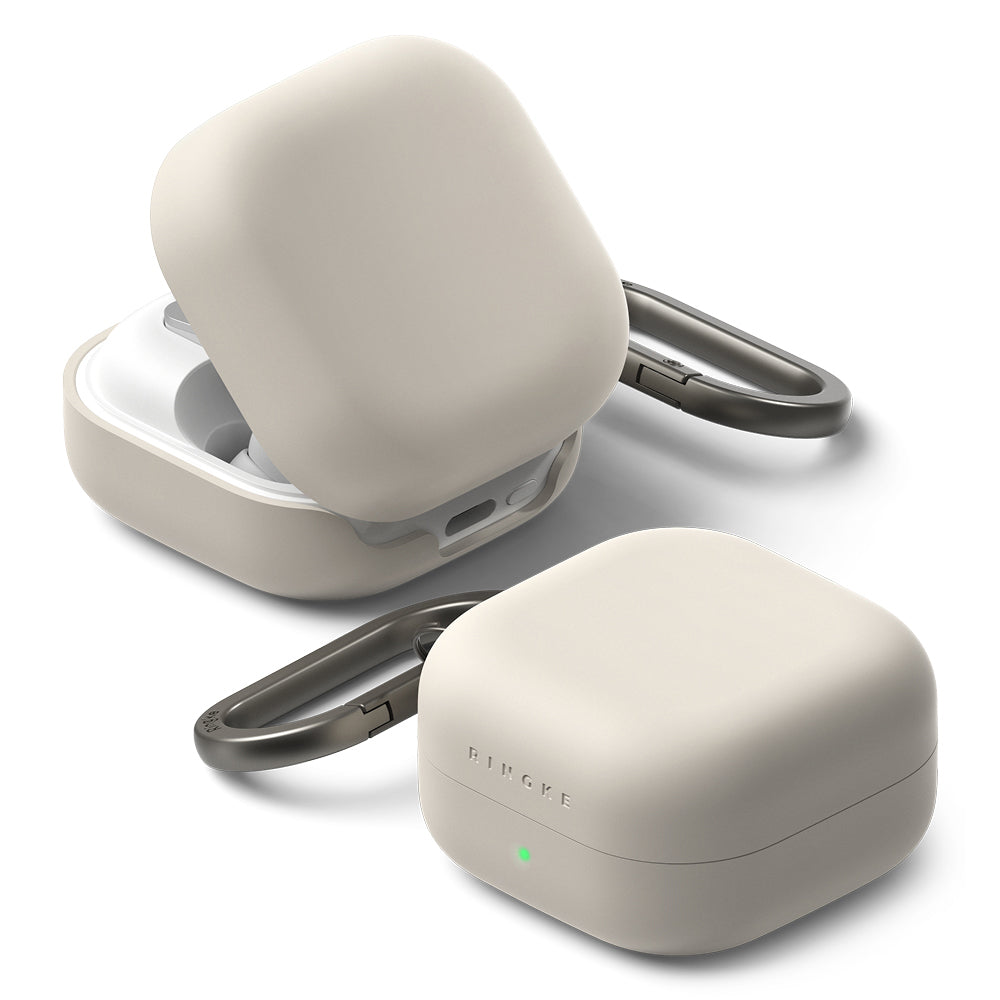 Capa Ringke para Samsung Galaxy Buds4 / Buds4 Pro, Creme
