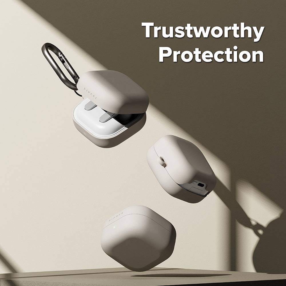 Capa Ringke para Samsung Galaxy Buds4 / Buds4 Pro, Creme