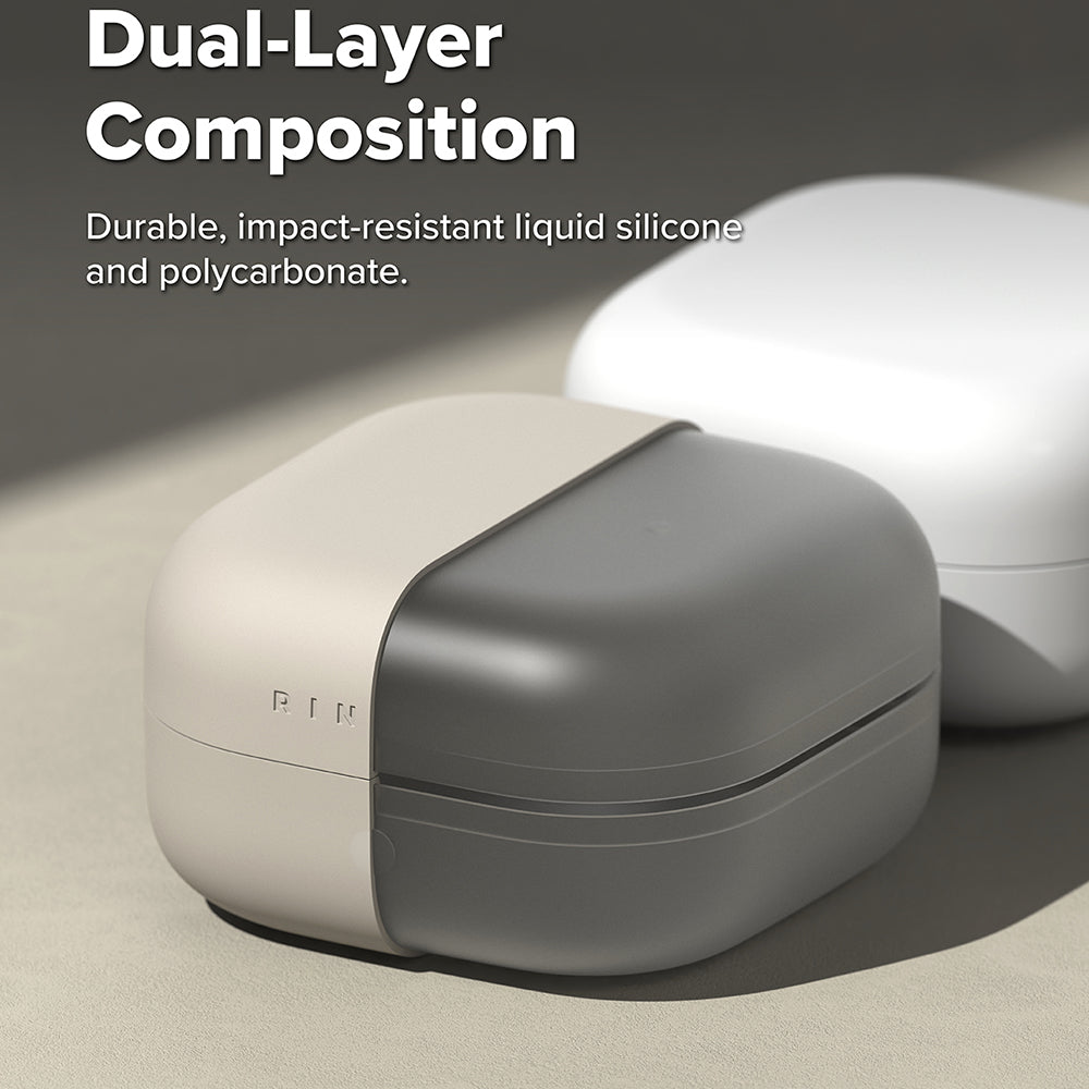 Capa Ringke para Samsung Galaxy Buds4 / Buds4 Pro, Creme