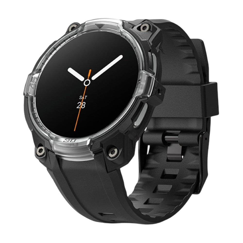 Capa Ringke Rugged Gear para Samsung Galaxy Watch8 Classic, Preta Transparente