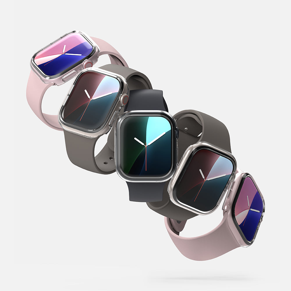 Capa Ringke Slim para Apple Watch Series 10 / 11 46mm, Conjunto de 2 peças, Preto Fosco / Transparente
