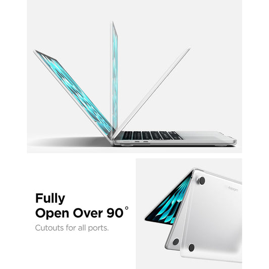 Capa Spigen Airskin para Apple MacBook Air 13 polegadas (2026) / (2025) / (2024) / (2022), Transparente Satinada ACS11530