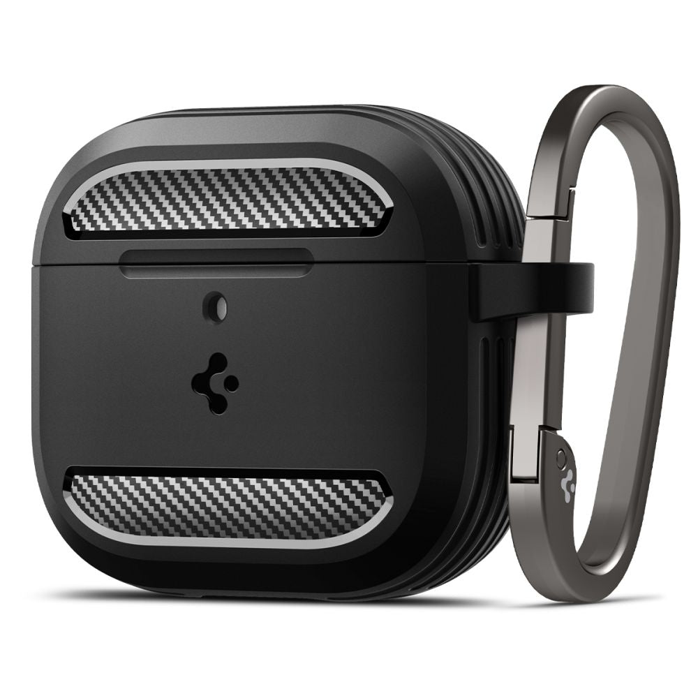 Capa Spigen Rugged Armor para Apple AirPods 4, Preta Fosca