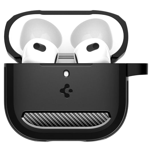 Capa Spigen Rugged Armor para Apple AirPods 4, Preta Fosca