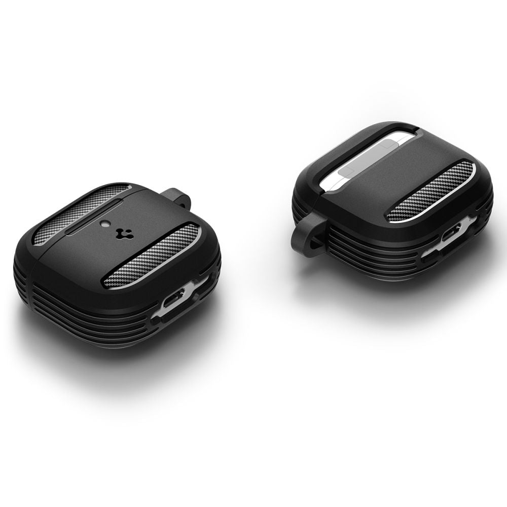 Capa Spigen Rugged Armor para Apple AirPods 4, Preta Fosca