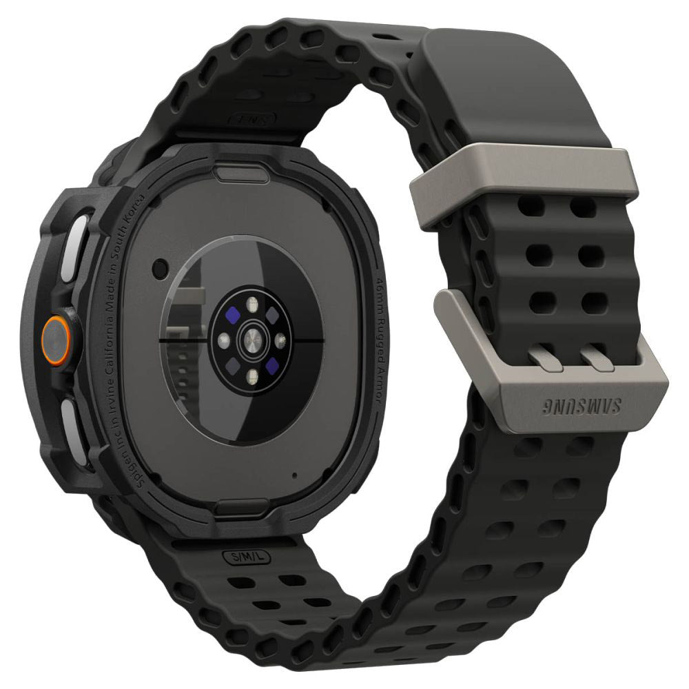 Capa Spigen Rugged Armor para Samsung Galaxy Watch8 Classic, Preta Fosca ACS10012